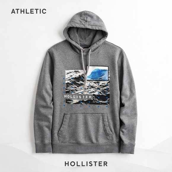 Hollister Other - Hollister Gray Graphic Hoodie Sweatshirt | Medium